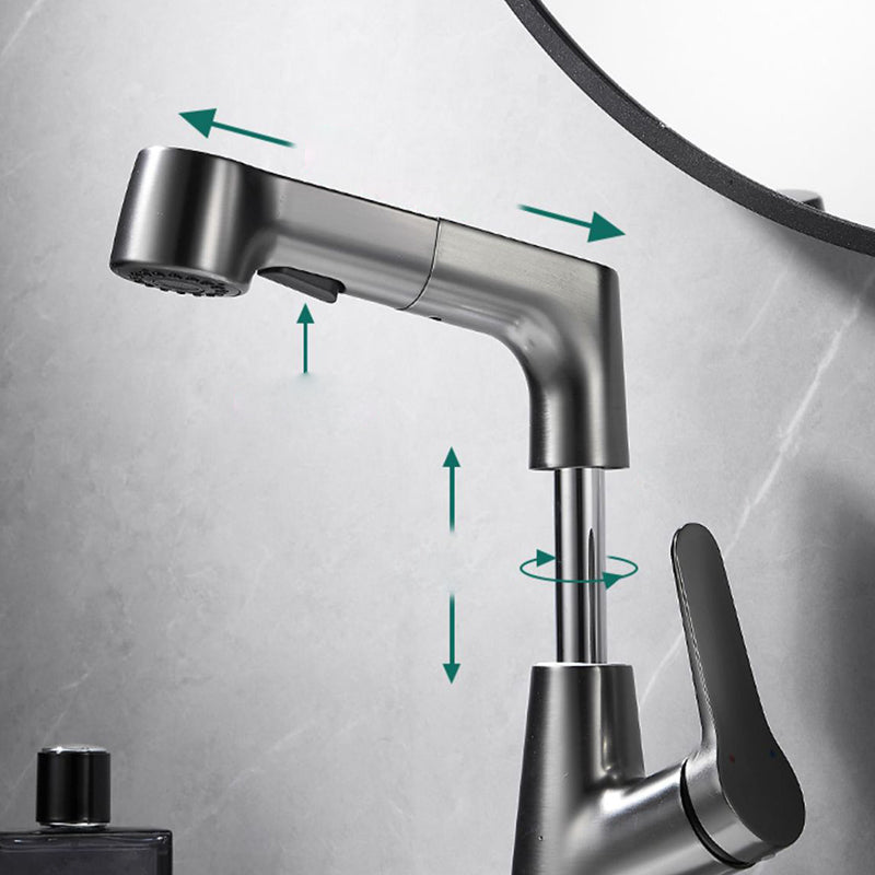 Lisslune | 1-Handle Brush Nickel Widespread Faucet Single Hole Bathroom Vessel Faucet with Brass