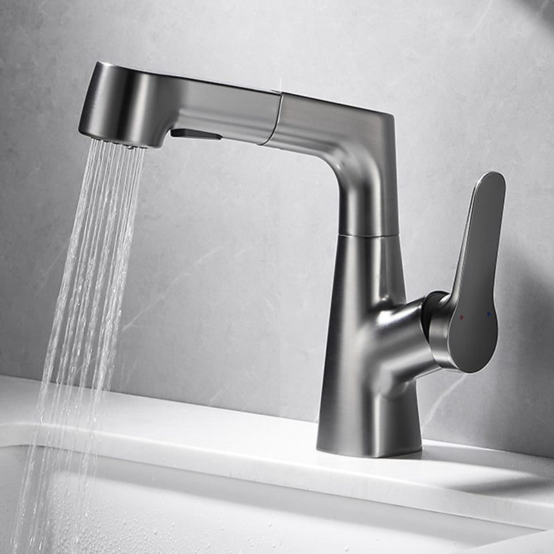 Lisslune | 1-Handle Brush Nickel Widespread Faucet Single Hole Bathroom Vessel Faucet with Brass