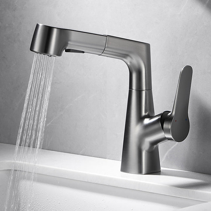 Lisslune | 1-Handle Brush Nickel Widespread Faucet Single Hole Bathroom Vessel Faucet with Brass