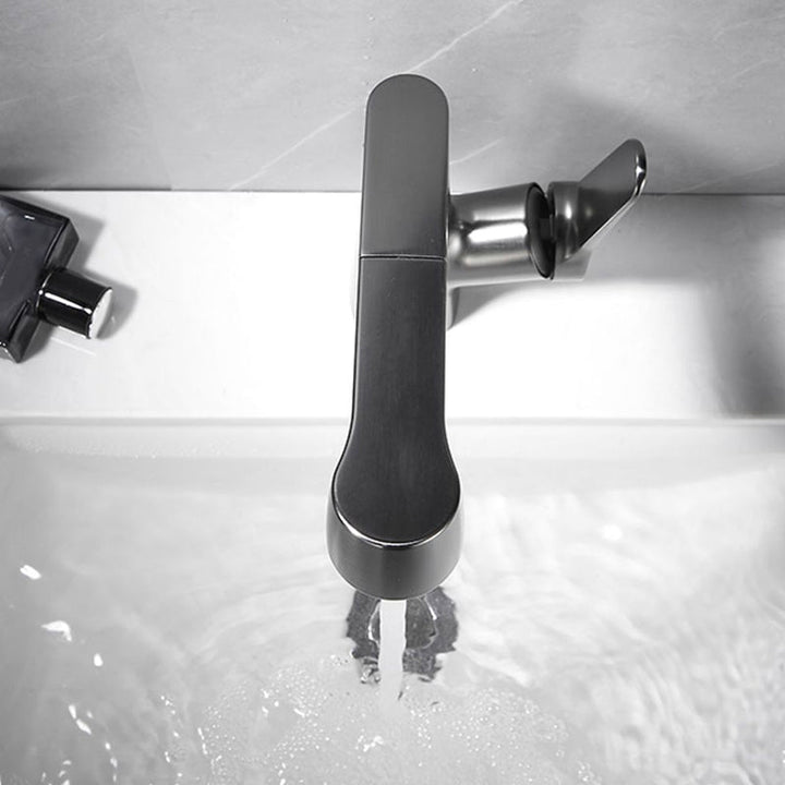 Lisslune | 1-Handle Brush Nickel Widespread Faucet Single Hole Bathroom Vessel Faucet with Brass