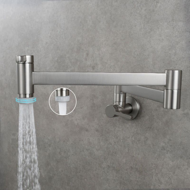 Lisslune | 1-handle brushed nickel widespread faucet 1 hole wall-mounted bathroom faucet with brass