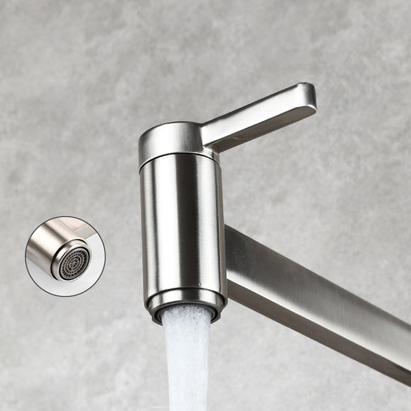 Lisslune | 1-handle brushed nickel widespread faucet 1 hole wall-mounted bathroom faucet with brass