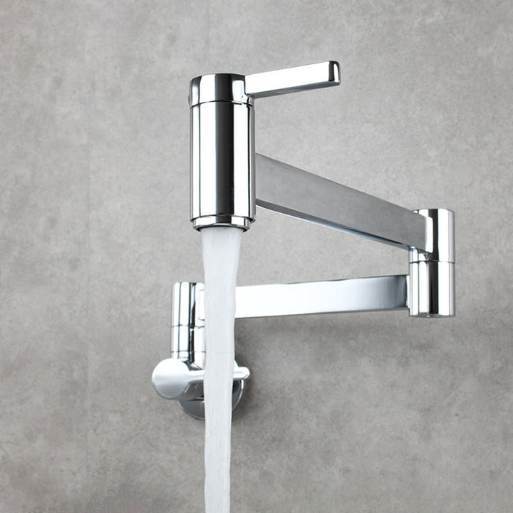 Lisslune | 1-handle brushed nickel widespread faucet 1 hole wall-mounted bathroom faucet with brass