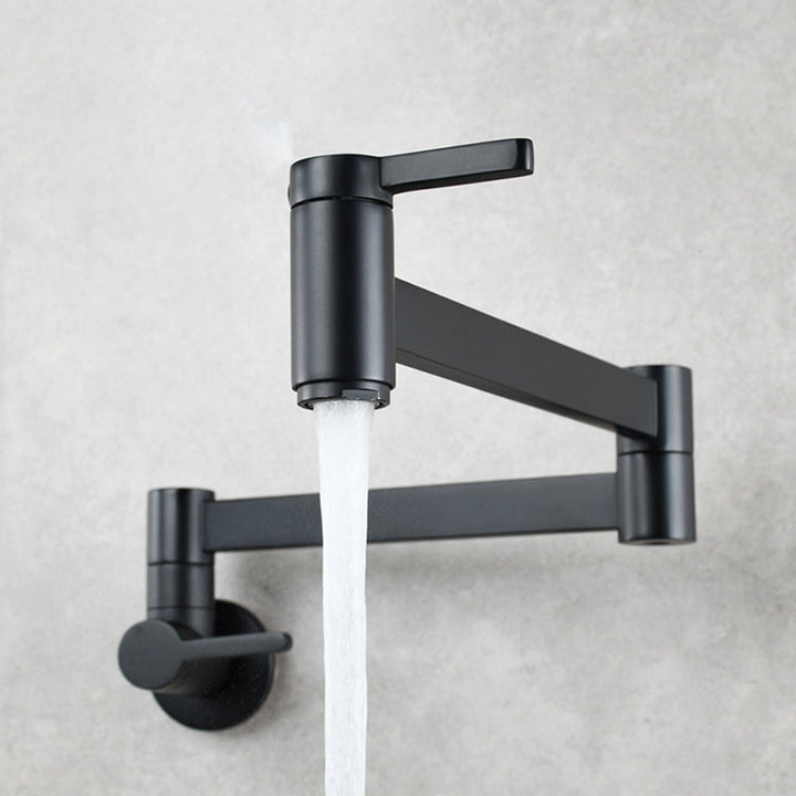 Lisslune | 1-handle brushed nickel widespread faucet 1 hole wall-mounted bathroom faucet with brass