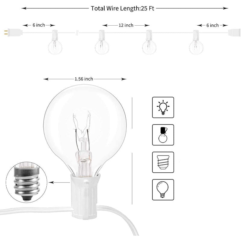 Lisslune | Royaleva Outdoor Dimmable String Lights - 20 ft LED Ambient Lighting