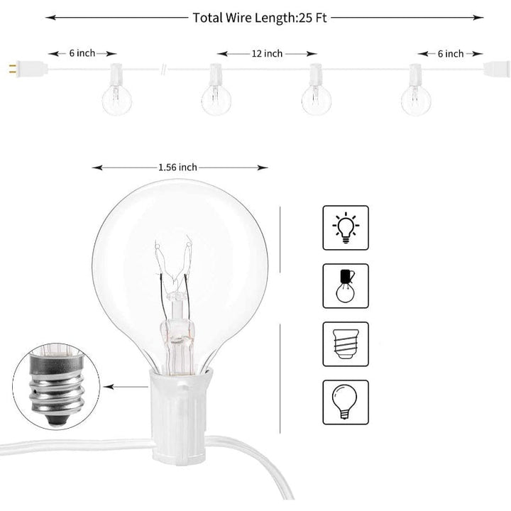 Lisslune | Royaleva Outdoor Dimmable String Lights - 20 ft LED Ambient Lighting