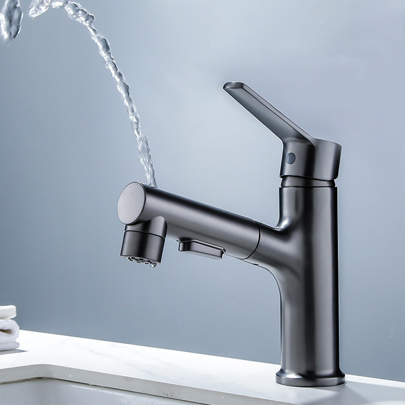 Lisslune | Modern Sink Faucet Solid Copper Centered Lavabo Faucet for Bathroom