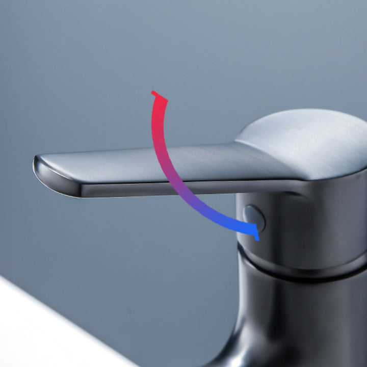 Lisslune | Modern Sink Faucet Solid Copper Centered Lavabo Faucet for Bathroom