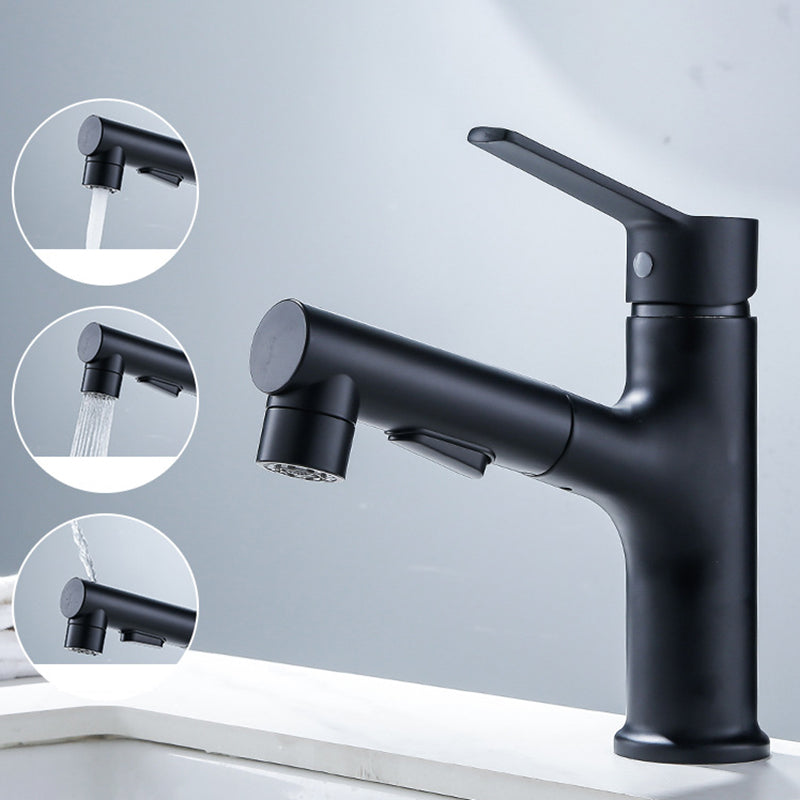 Lisslune | Modern Sink Faucet Solid Copper Centered Lavabo Faucet for Bathroom