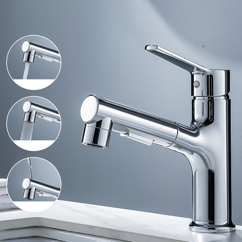 Lisslune | Modern Sink Faucet Solid Copper Centered Lavabo Faucet for Bathroom