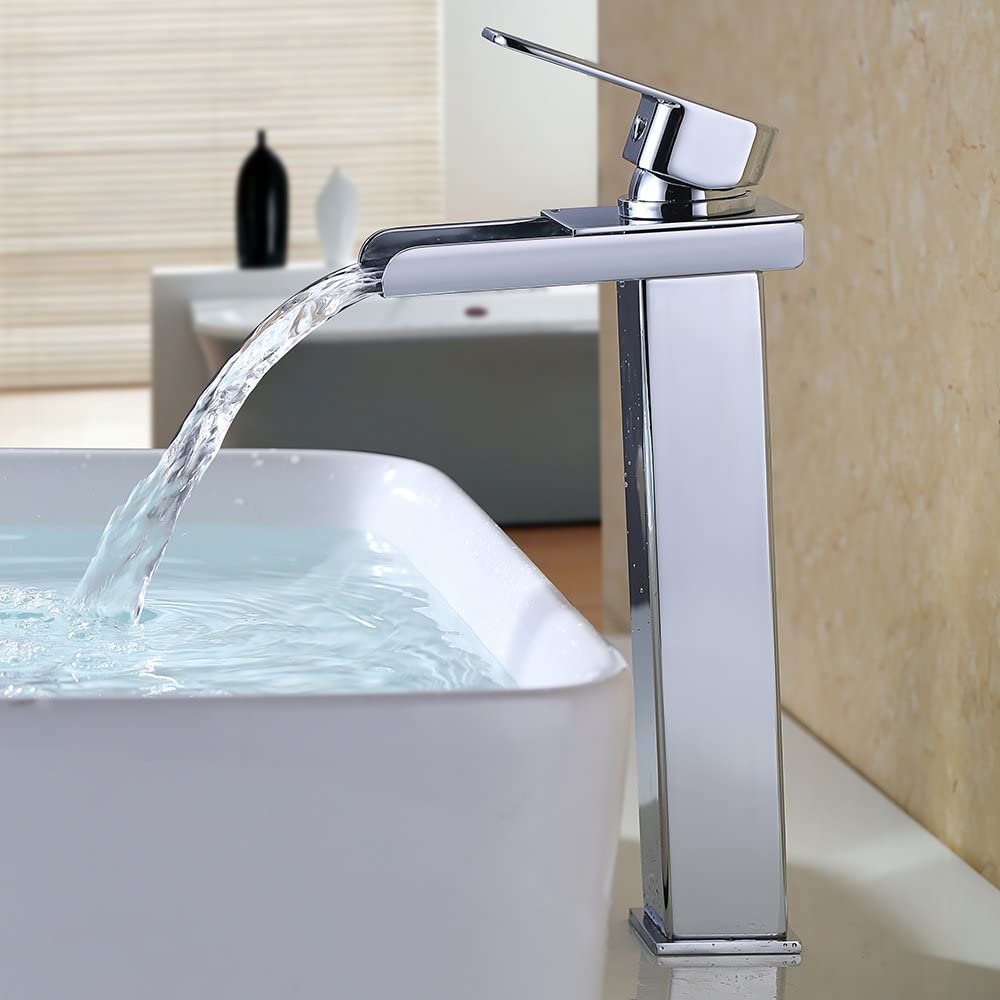 Lisslune | Waterfall Faucet Tap Bathroom Chrome Basin Faucet high