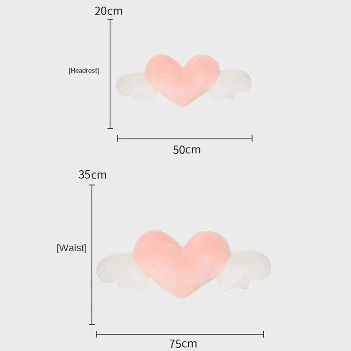 Lisslune | Heart Shaped Plush Car Headrest & Lumbar Support Pillow