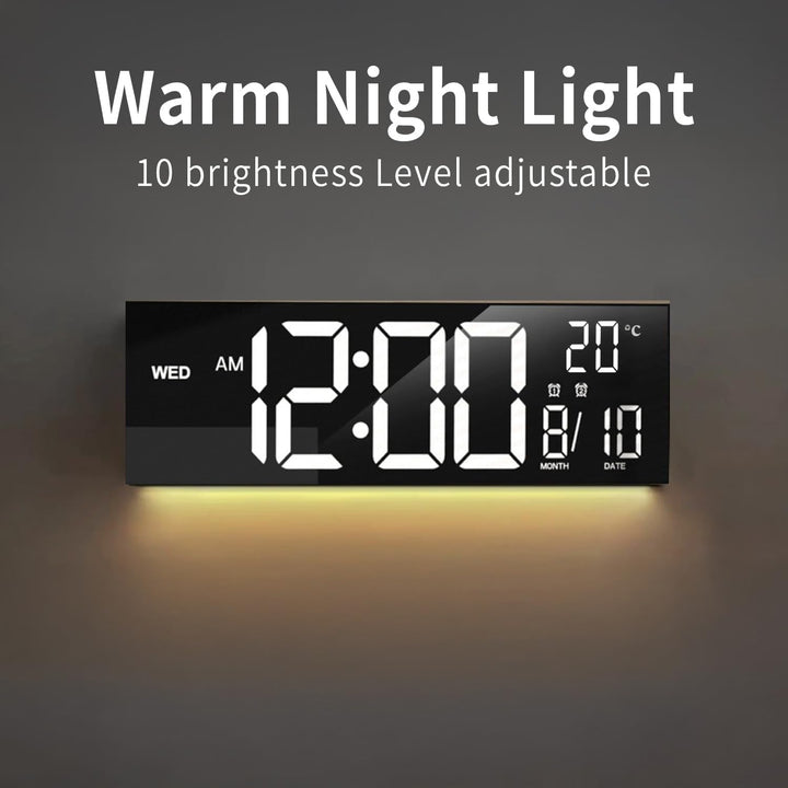 Lisslune | 16-Inch RGB Digital Wall & Desk Alarm Clock with Remote – Lumeris