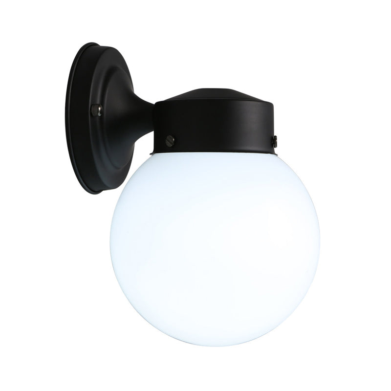 Lisslune | Globe Wall Lamp Vintage 1 Light Mini Wall Fixture with White/Clear Glass Shade for Bathroom
