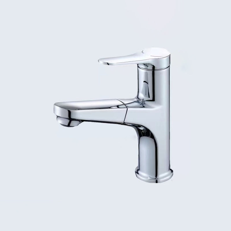 Lisslune | Modern Style Sink Faucet Single Handle Low Arc Pull Down Copper Sink Faucet