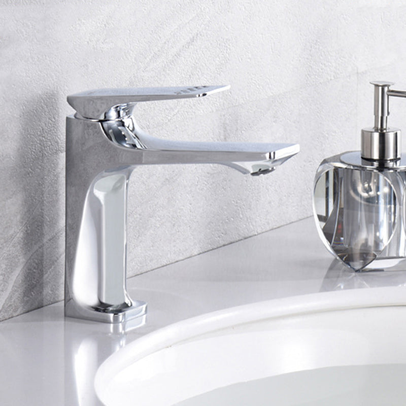 Lisslune | Modern Bathroom Faucet Brass Deep Arc Lever Handle with Faucet Hose