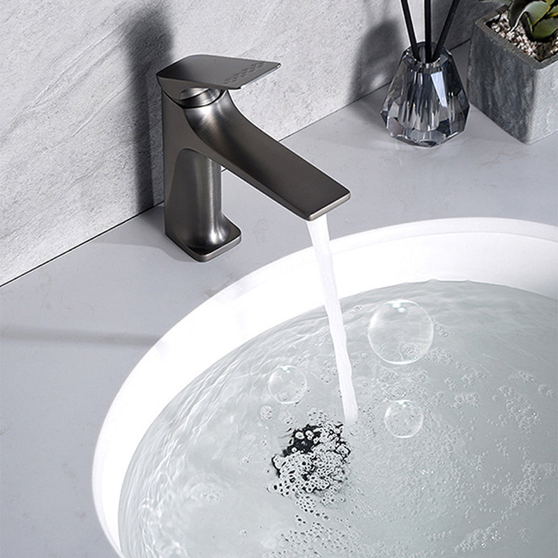 Lisslune | Modern Bathroom Faucet Brass Deep Arc Lever Handle with Faucet Hose