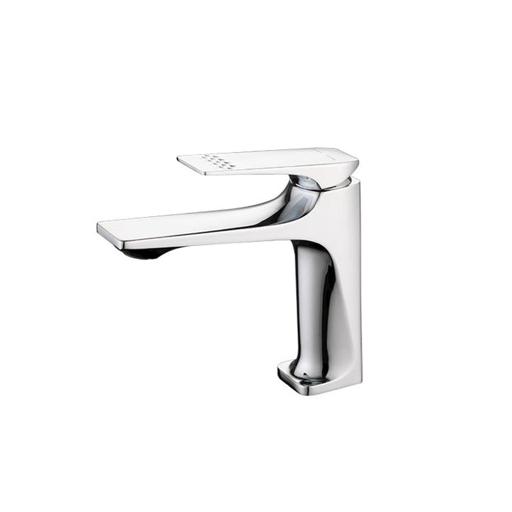 Lisslune | Modern Bathroom Faucet Brass Deep Arc Lever Handle with Faucet Hose