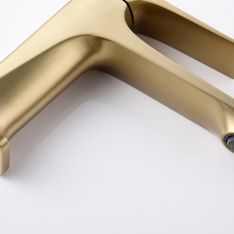 Lisslune | Modern Bathroom Faucet Brass Deep Arc Lever Handle with Faucet Hose