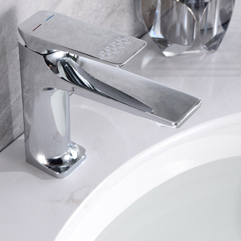 Lisslune | Modern Bathroom Faucet Brass Deep Arc Lever Handle with Faucet Hose