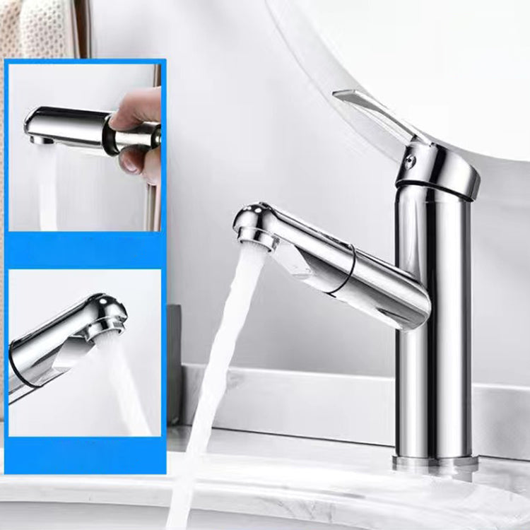 Lisslune | Pull-out simple bathroom sink tap 1 hole single lever faucet