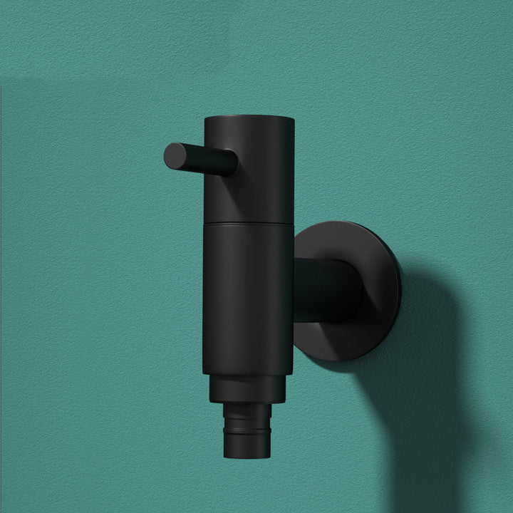 Lisslune | Contemporary Wall-Mounted Bathroom Faucet Single Hole Solid Brass Round Faucet