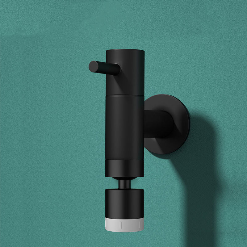 Lisslune | Contemporary Wall-Mounted Bathroom Faucet Single Hole Solid Brass Round Faucet