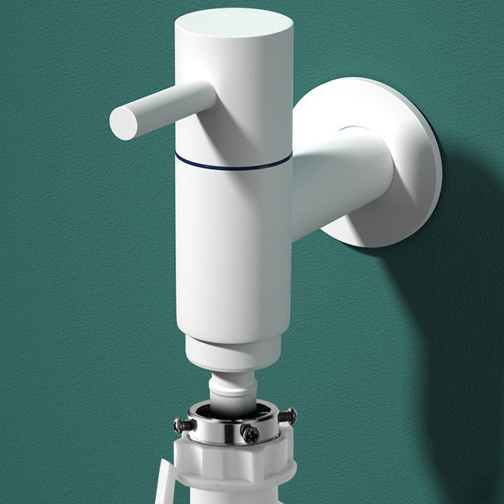 Lisslune | Contemporary Wall-Mounted Bathroom Faucet Single Hole Solid Brass Round Faucet