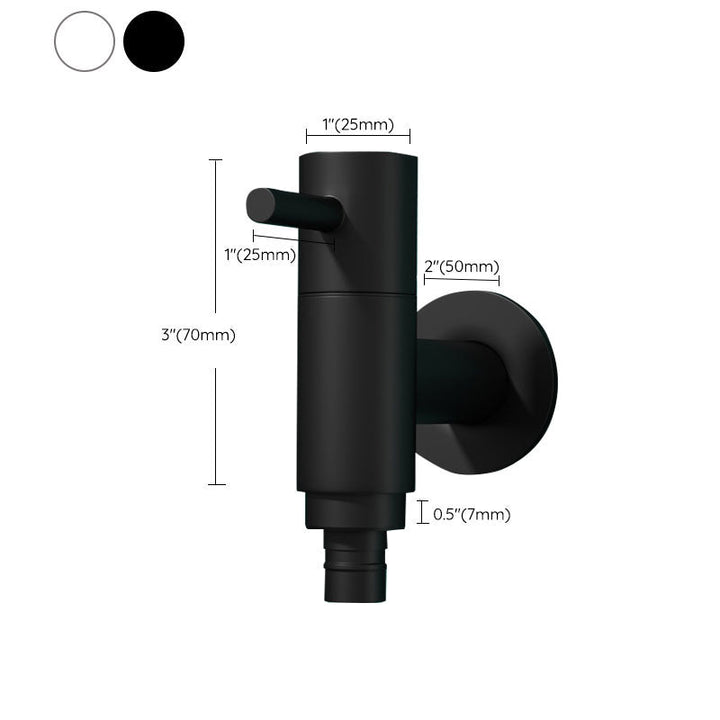 Lisslune | Contemporary Wall-Mounted Bathroom Faucet Single Hole Solid Brass Round Faucet