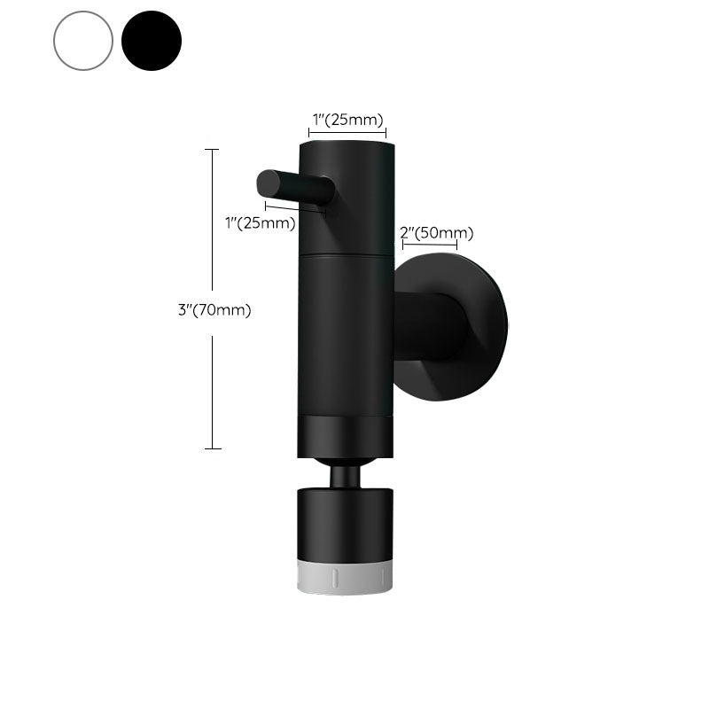 Lisslune | Contemporary Wall-Mounted Bathroom Faucet One Hole Solid Brass Round Faucet