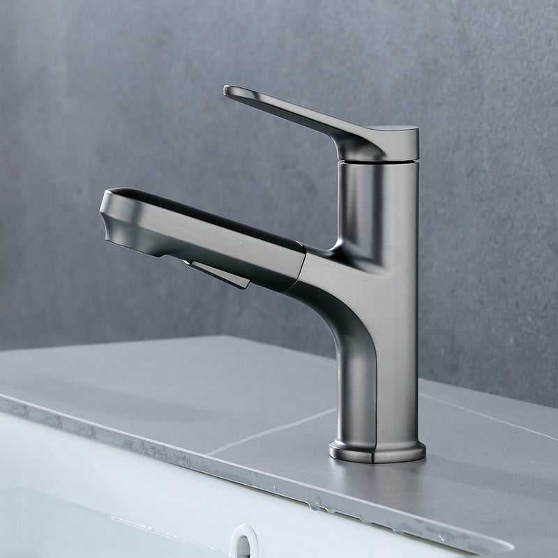 Lisslune | Contemporary Style Centerset Water Faucets Bathroom Fixtures with Lever Handle