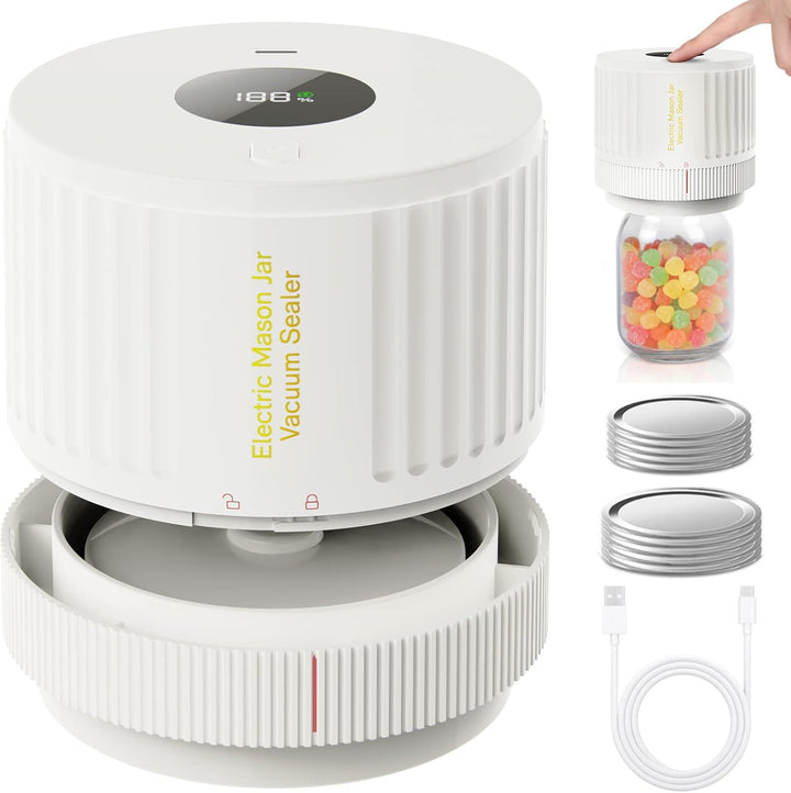 Lisslune | Electric Mason Jar Vacuum Sealer Set - Preserve Freshness Quickly!