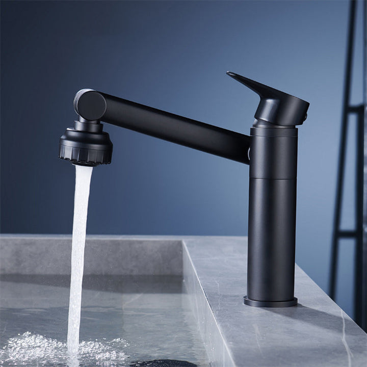 Lisslune | Modern Copper Low Arch Centerset Faucets Bathroom Sink Faucet