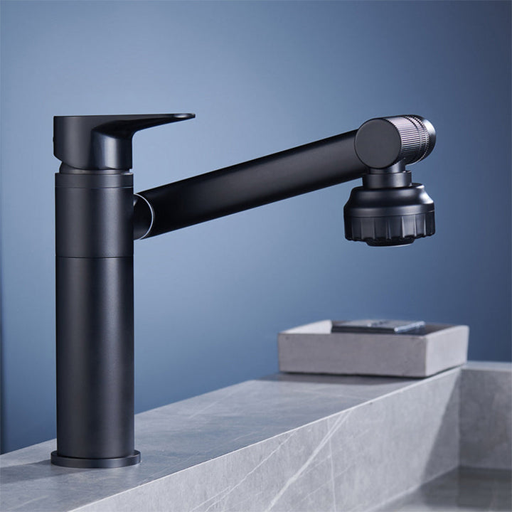 Lisslune | Modern Copper Low Arch Centerset Faucets Bathroom Sink Faucet