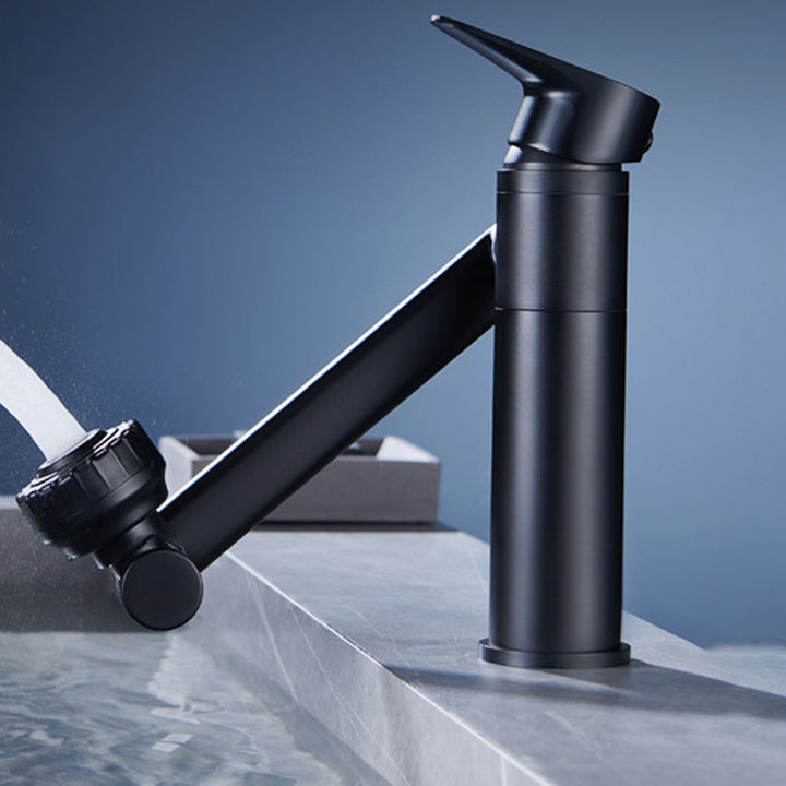 Lisslune | Modern Copper Low Arch Centerset Faucets Bathroom Sink Faucet