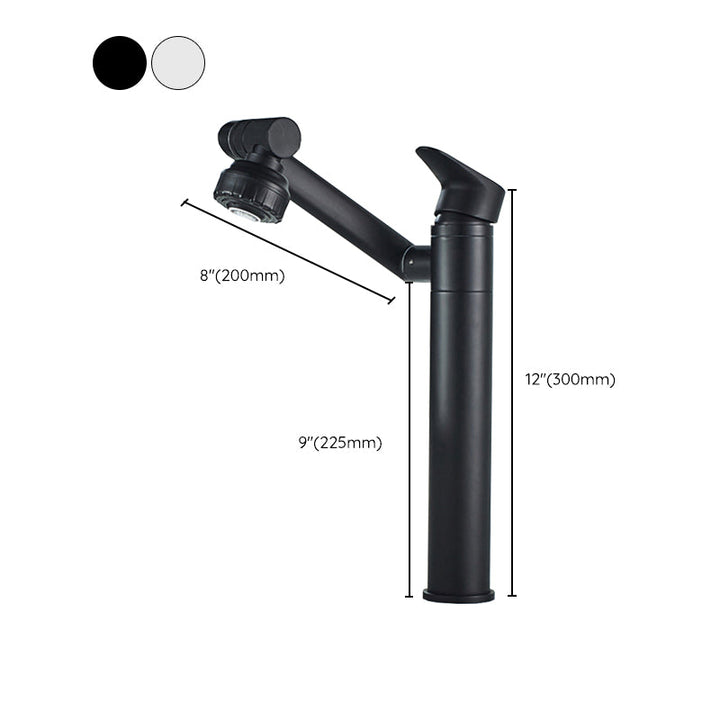 Lisslune | Modern Copper Low Arch Centerset Faucets Bathroom Sink Faucet