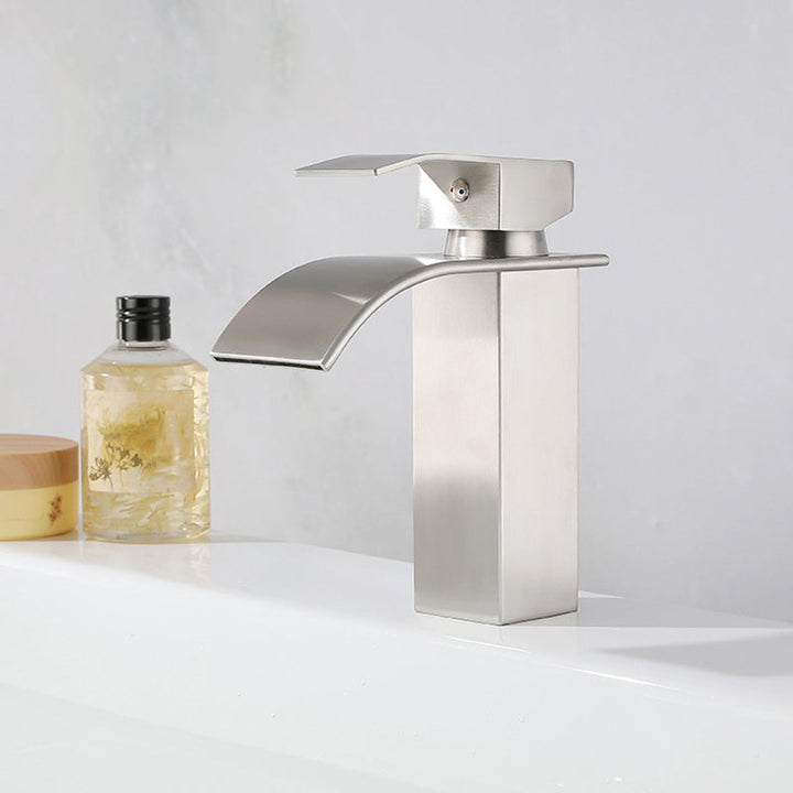 Lisslune | Waterfall Faucet Sink Bathroom Faucet Light Luxury Sink Faucet