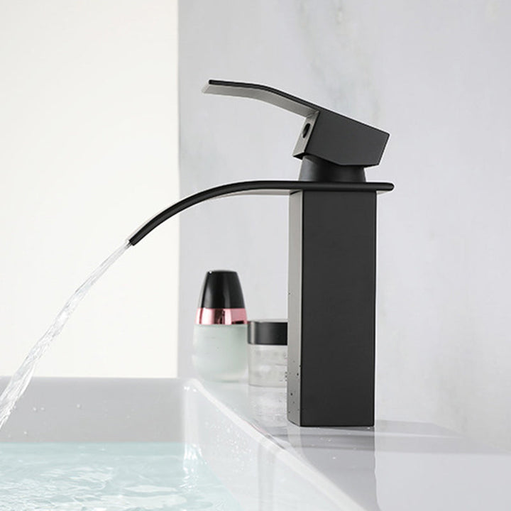 Lisslune | Waterfall Faucet Sink Bathroom Faucet Light Luxury Sink Faucet