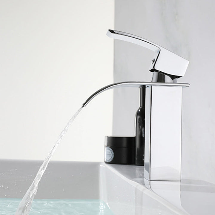 Lisslune | Waterfall Faucet Sink Bathroom Faucet Light Luxury Sink Faucet