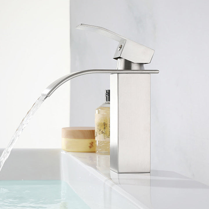 Lisslune | Waterfall Faucet Sink Bathroom Faucet Light Luxury Sink Faucet