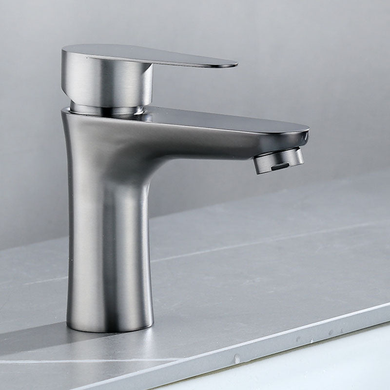Lisslune | Contemporary Stainless Steel Basin Tap Lever Handles Low Arc Basin Mixer