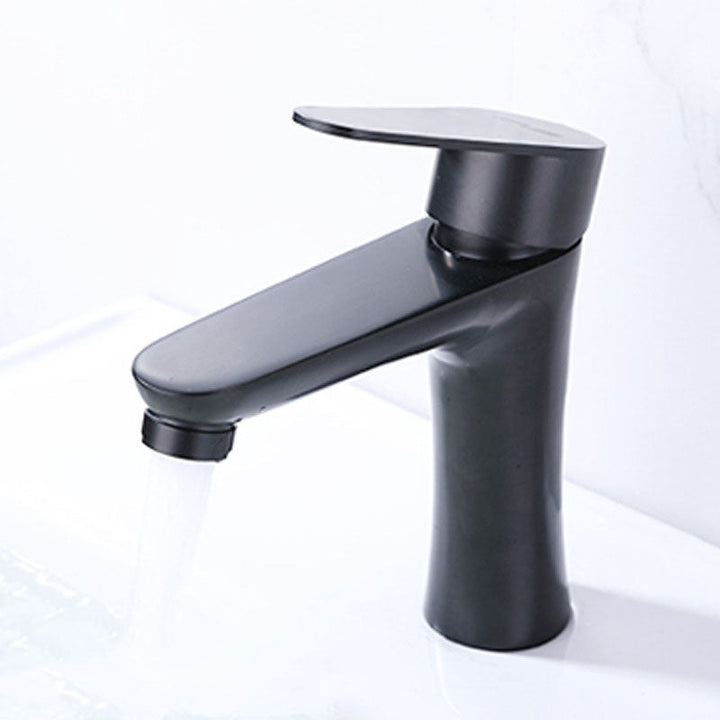 Lisslune | Contemporary Stainless Steel Basin Tap Lever Handles Low Arc Basin Mixer