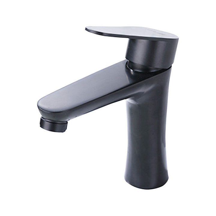 Lisslune | Contemporary Stainless Steel Basin Tap Lever Handles Low Arc Basin Mixer