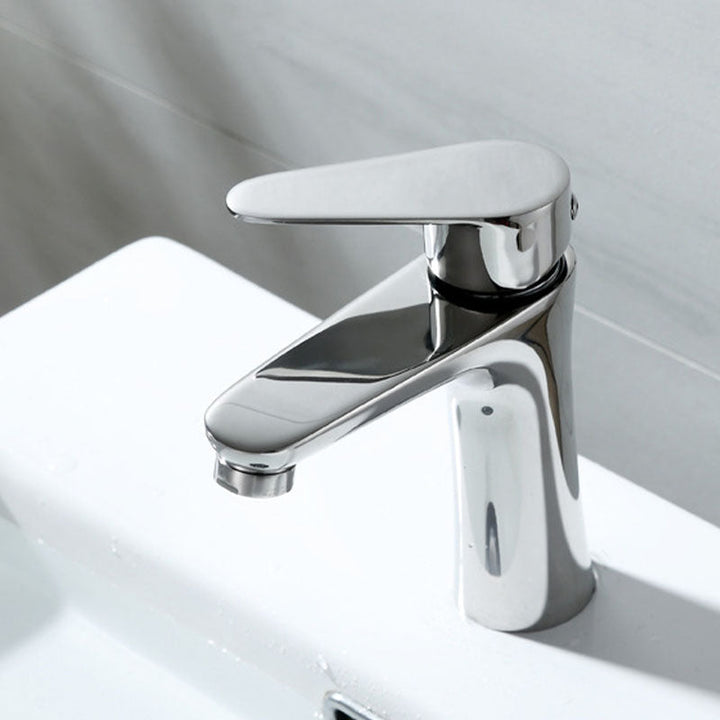 Lisslune | Contemporary Stainless Steel Basin Tap Lever Handles Low Arc Basin Mixer