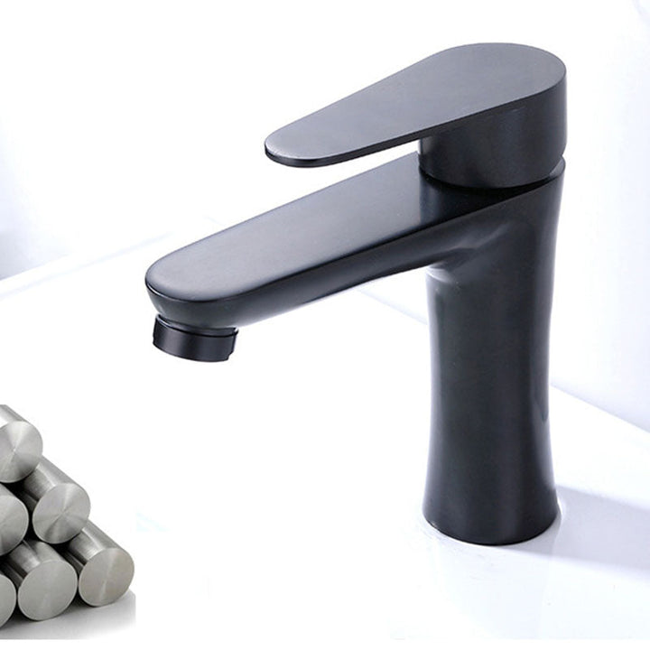 Lisslune | Contemporary Stainless Steel Basin Tap Lever Handles Low Arc Basin Mixer