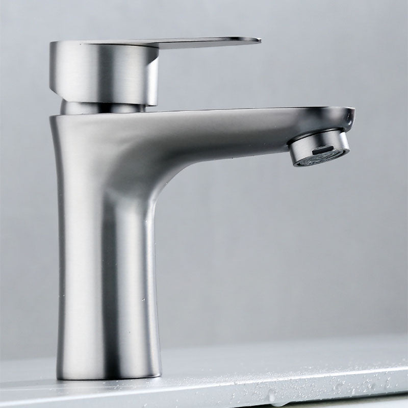 Lisslune | Contemporary Stainless Steel Basin Tap Lever Handles Low Arc Basin Mixer