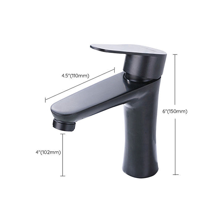 Lisslune | Contemporary Stainless Steel Basin Tap Lever Handles Low Arc Basin Mixer