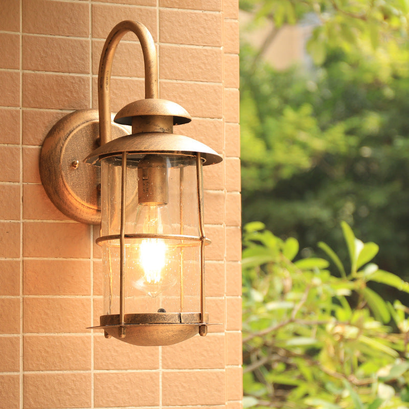 Skørter | Brass 1 Light Wall Lamp Fixture Land Water Glass Bamboo Shape Wall Mounted Lamp