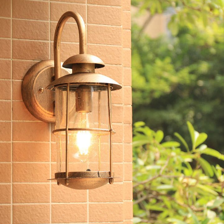 Skørter | Brass 1 Light Wall Lamp Fixture Land Water Glass Bamboo Shape Wall Mounted Lamp