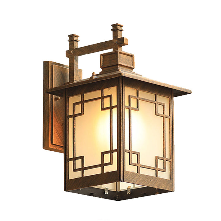Skørter | 1-Head Open Bottom Wall Light Country House Brass/Black Finish Opal Matt Glass Wall Mounted Lamp Interior